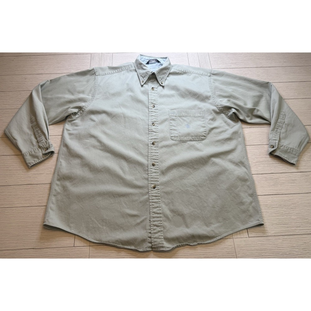 Nautica Men's Sage Green Long Sleeve Button Down Shirt. 100% Cotton. Sz XL